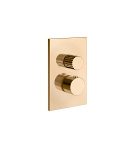 Gessi Incastri Bateria prysznicowa termostatyczna podtynkowa - element zewnętrzny Warm Bronze PVD 75133.735