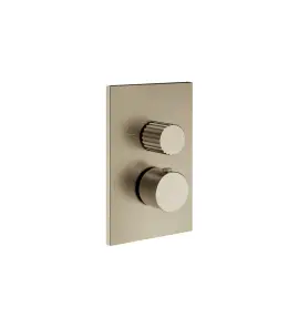 Gessi Incastri Bateria prysznicowa termostatyczna podtynkowa 3-drożna - element zewnętrzny Finox Brushed Nickel 75137.149