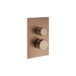 Gessi Incastri Bateria prysznicowa termostatyczna podtynkowa 2-drożna - element zewnętrzny Copper Brushed PVD 75135.708