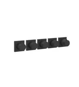 Gessi Incastri Bateria prysznicowa termostatyczna 4-drożna - element zewnętrzny Matte Black 75338.299