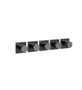 Gessi Incastri Bateria prysznicowa termostatyczna 4-drożna - element zewnętrzny Black Metal PVD 75338.706