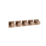 Gessi Incastri Bateria prysznicowa termostatyczna 4-drożna - element zewnętrzny Copper Brushed PVD 75338.708