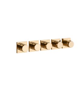Gessi Incastri Bateria prysznicowa termostatyczna 4-drożna - element zewnętrzny Warm Bronze PVD 75338.735