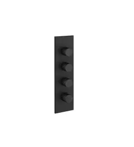 Gessi Incastri Bateria prysznicowa termostatyczna podtynkowa 3-drożna - element zewnętrzny Matte Black 75316.299