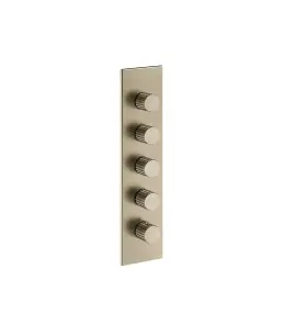 Gessi Incastri Bateria prysznicowa termostatyczna podtynkowa 4-drożna - element zewnętrzny Finox Brushed Nickel 75318.149