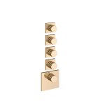 Gessi Incastri Bateria prysznicowa termostatyczna podtynkowa 4-drożna - element zewnętrzny Warm Bronze PVD 75308.735