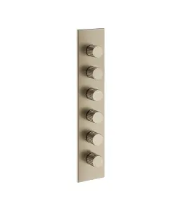 Gessi Incastri Bateria prysznicowa termostatyczna podtynkowa 5-drożna - element zewnętrzny Finox Brushed Nickel 75320.149