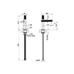 Gessi Incastri Bateria umywalkowa bez korka Chrom 75002.031