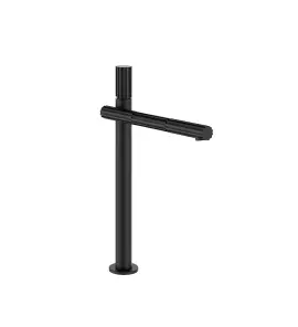 Gessi Incastri Bateria umywalkowa wysoka z korkiem klik-klak Matte Black 75053.299