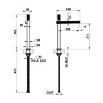 Gessi Incastri Bateria umywalkowa wysoka bez korka Copper Brushed PVD 75004.708