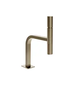 Gessi Incastri Bateria umywalkowa wisząca z korkiem klik-klak Finox Brushed Nickel 75251.149