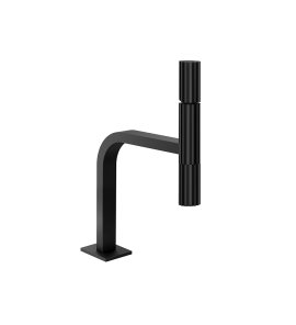 Gessi Incastri Bateria umywalkowa wisząca bez korka Matte Black 75202.299