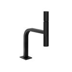 Gessi Incastri Bateria umywalkowa wisząca z korkiem klik-klak Matte Black 75251.299