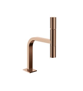 Gessi Incastri Bateria umywalkowa wisząca bez korka Copper PVD 75202.030