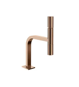 Gessi Incastri Bateria umywalkowa wisząca z korkiem klik-klak Copper PVD 75251.030