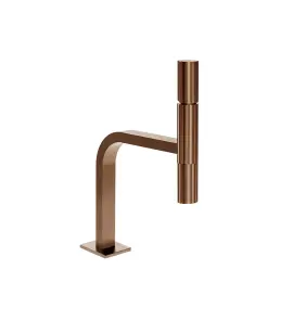 Gessi Incastri Bateria umywalkowa wisząca z korkiem klik-klak Copper Brushed PVD 75251.708