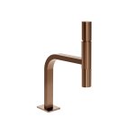 Gessi Incastri Bateria umywalkowa wisząca z korkiem klik-klak Copper Brushed PVD 75251.708