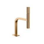 Gessi Incastri Bateria umywalkowa wisząca z korkiem klik-klak Warm Bronze PVD 75251.735