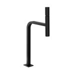 Gessi Incastri Bateria umywalkowa wisząca wysoka z korkiem klik-klak Matte Black 75253.299