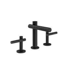 Gessi Incastri Bateria umywalkowa 3-otworowa bez korka Matte Black 75014.299