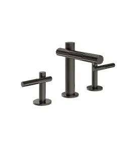 Gessi Incastri Bateria umywalkowa 3-otworowa bez korka Black Metal Brushed PVD 75014.707