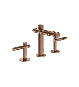 Gessi Incastri Bateria umywalkowa 3-otworowa bez korka Copper Brushed PVD 75014.708