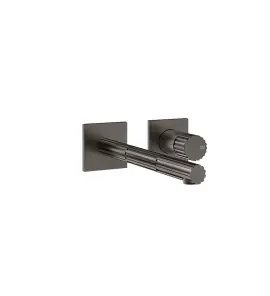 Gessi Incastri Bateria umywalkowa podtynkowa - element zewnętrzny Black Metal Brushed PVD 75088.707
