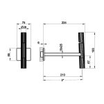 Gessi Incastri Bateria umywalkowa podtynkowa Sospeso - element zewnętrzny Matte Black 75288.299