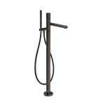 Gessi Incastri Bateria wannowa wolnostojąca z zestawem prysznicowym Black Metal Brushed PVD 75028.707
