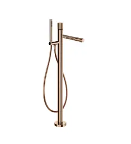 Gessi Incastri Bateria wannowa wolnostojąca z zestawem prysznicowym Copper PVD 75028.030