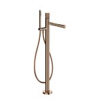 Gessi Incastri Bateria wannowa wolnostojąca z zestawem prysznicowym Copper PVD 75028.030