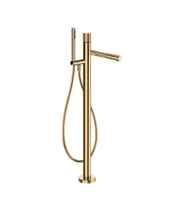 Gessi Incastri Bateria wannowa wolnostojąca z zestawem prysznicowym Warm Bronze PVD 75028.735