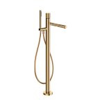 Gessi Incastri Bateria wannowa wolnostojąca z zestawem prysznicowym Warm Bronze PVD 75028.735