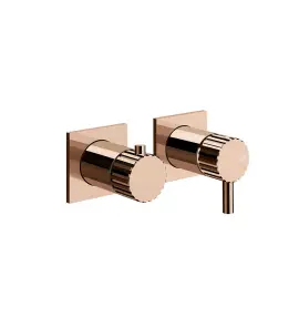 Gessi Incastri Bateria wannowo-prysznicowa podtynkowa - element zewnętrzny Copper PVD 75038.030