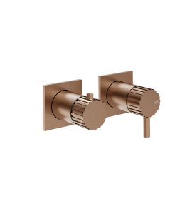 Gessi Incastri Bateria wannowo-prysznicowa podtynkowa - element zewnętrzny Copper Brushed PVD 75038.708