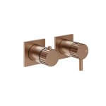 Gessi Incastri Bateria wannowo-prysznicowa podtynkowa - element zewnętrzny Copper Brushed PVD 75038.708