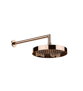 Gessi Incastri Deszczownica Ø 250 mm z ramieniem ściennym Copper PVD 63045.030