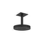 Gessi Incastri Deszczownica Ø 300 mm "żebrowana" z ramieniem sufitowym Matte Black 75172.299