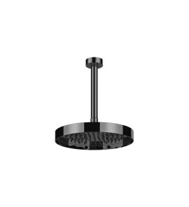 Gessi Incastri Deszczownica Ø 250 mm z ramieniem sufitowym z możliwością dostosowania długości Black Metal PVD 63053.706
