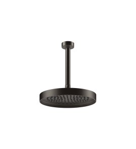 Gessi Incastri Deszczownica Ø 250 mm z ramieniem sufitowym z możliwością dostosowania długości Black Metal Brushed PVD 63053.707