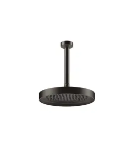 Gessi Incastri Deszczownica Ø 250 mm z ramieniem sufitowym z możliwością dostosowania długości Black Metal Brushed PVD 63053.707