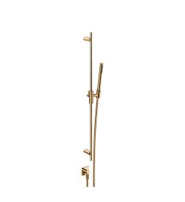 Gessi Incastri Drążek prysznicowy ze słuchawką, wężem 150 cm i przyłączem wody Warm Bronze PVD 75040.735