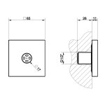 Gessi Incastri Dysza boczna ścienna podtynkowa Finox Brushed Nickel 32979.149