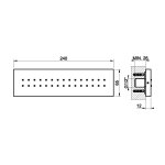 Gessi Incastri Dysza prysznicowa ścienna Black Metal PVD 32975.706