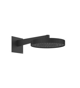 Gessi Incastri Głowica prysznicowa Ø 300 mm "żebrowana" z ramieniem ściennym Matte Black 75168.299