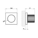 Gessi Incastri Mieszacz podtynkowy - element zewnętrzny Finox Brushed Nickel 75364.149