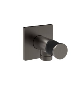 Gessi Incastri Przyłącze wodne z uchwytem prysznicowym Black Metal Brushed PVD 73061.707