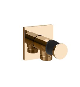 Gessi Incastri Przyłącze wodne z uchwytem prysznicowym Warm Bronze PVD 73061.735
