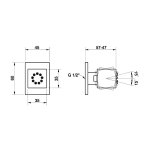 Gessi Incastri Regulowana głowica natryskowa Finox Brushed Nickel 20172.149