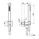 Gessi Incastri Słuchawka prysznicowa z uchwytem ściennym Copper Brushed PVD 73523.708